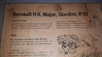 Reparaturbuch Renault 8 R10 Major Gordini gebr. Baden-Württemberg - Bühl Vorschau