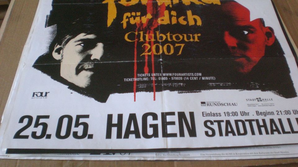 Die Fantastischen Vier - Hagen 2007 Konzertplakat Tourposter in Hemer