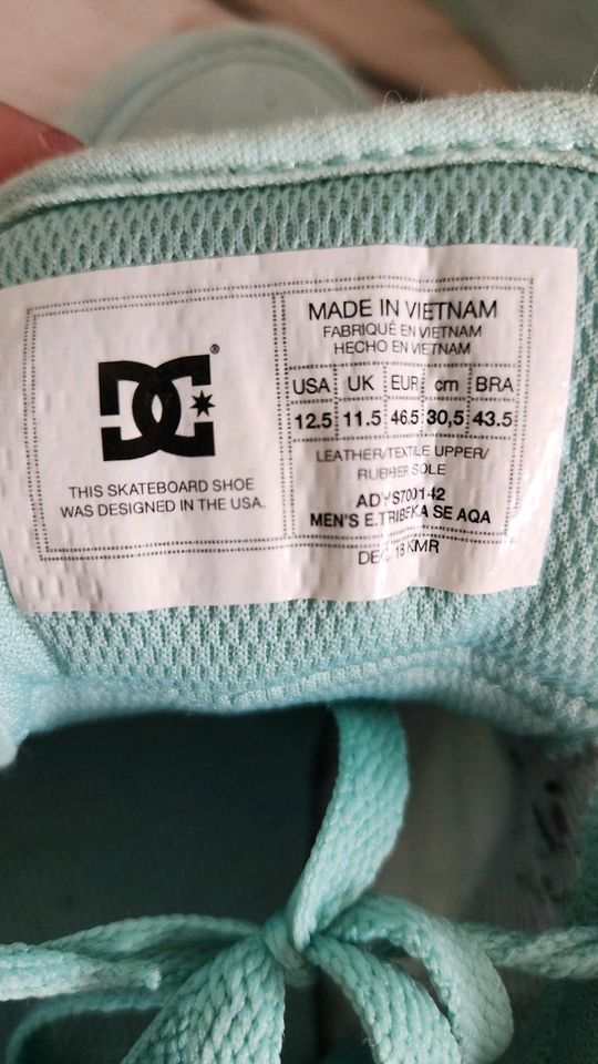 DC Shoes Sneaker Türkis Gröse 46.5 45 in Oftersheim