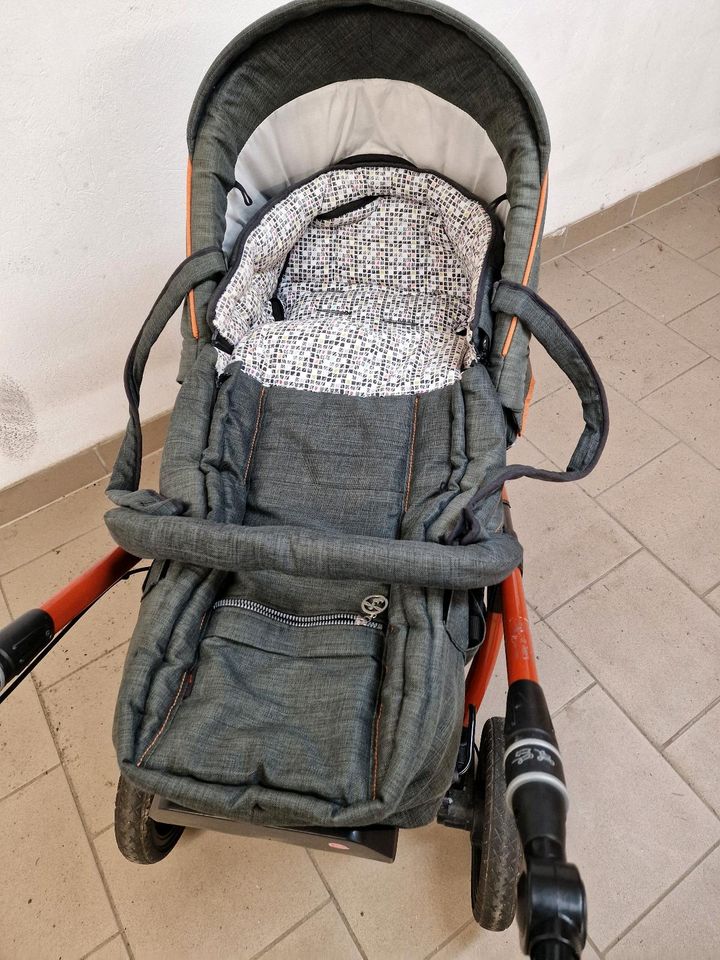 Hartan Racer GTS Kinderwagen Grau Orange in Niederwürschnitz