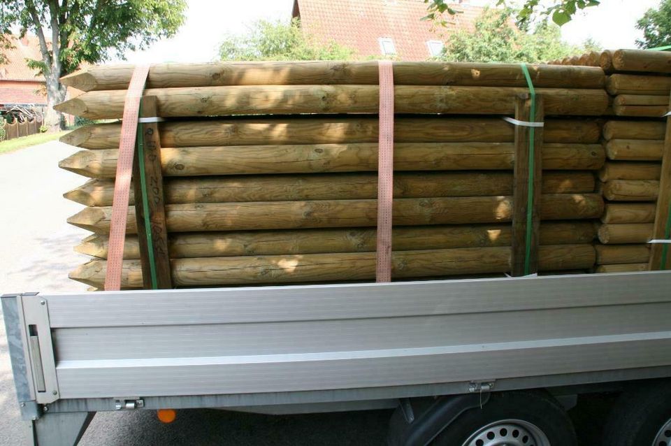 Zaunpfähle - Baumpfähle - Holzpfähle - 10 x 200 cm - imprägniert in Wagenfeld