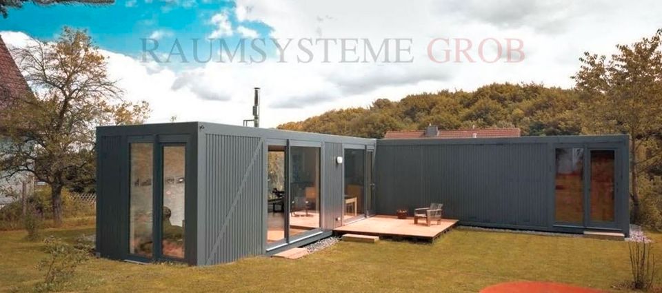 Containerlösung für Ferienwohnung Gartenhütte Büroerweiterung Tiny House Wohncontainer Schlafcontainer Sozialunterkunft Nachhaltiges Wohnen Tinyhouse bauen Container kaufen Bayern 24 Monate Garantie in Saarbrücken