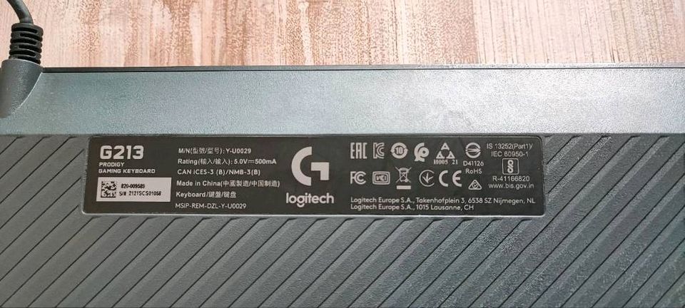 Logitech G213 Gaming Tastatur mit HP Omen Reactor Maus HyperX in Dorsten