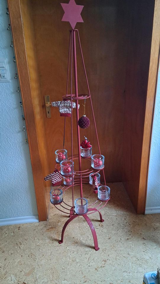 Weihnachtsbaum Lichterbaum Metall mit Deko NP ca. 170€ in Riegelsberg