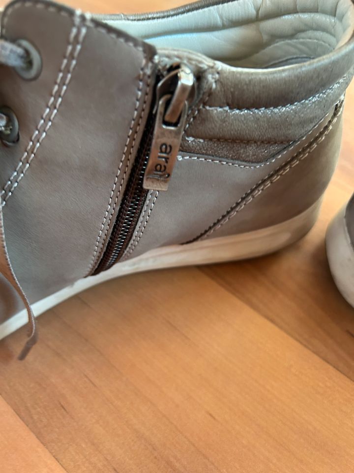 Ara Schuhe Schnürschuhe Sneaker grau silber taupe 40 in Bamberg