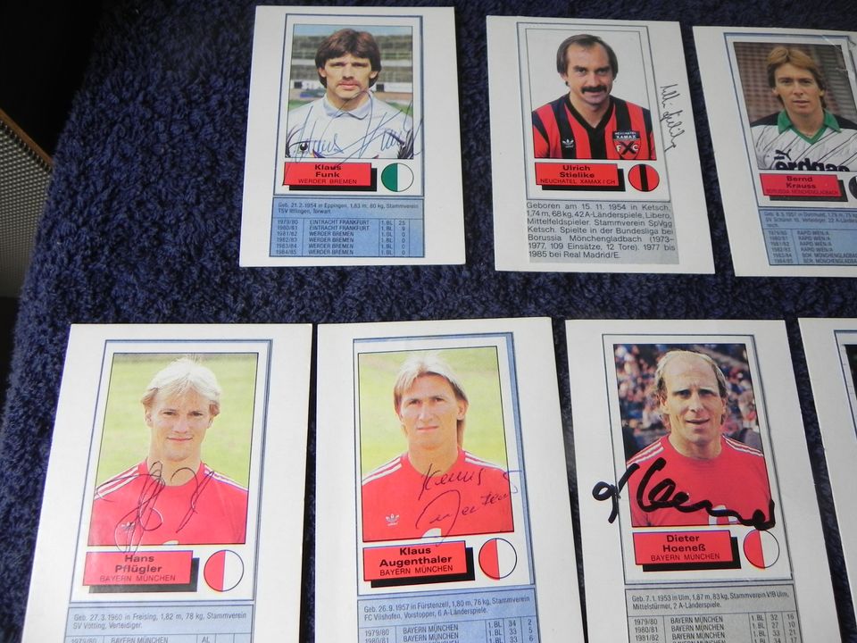 9x SIGNIERT PANINI SAMMELBILDER FUSSBALL 86 AUTOGRAMME 1986 in Neumünster