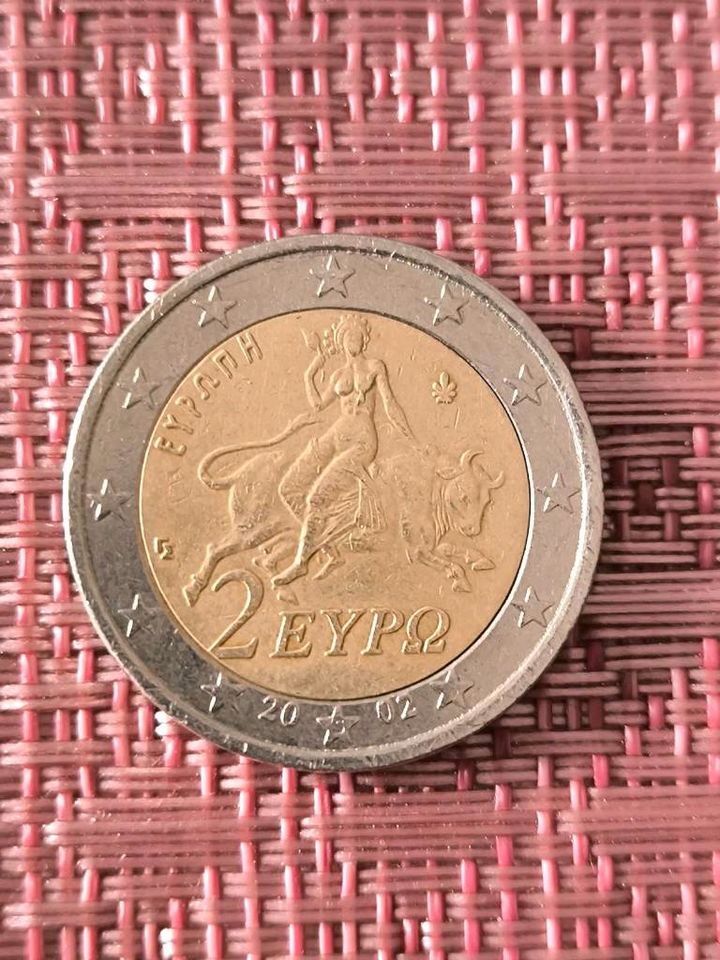 2 Euro Münze 2002 Griechenland "Fehlprägung" in Leverkusen