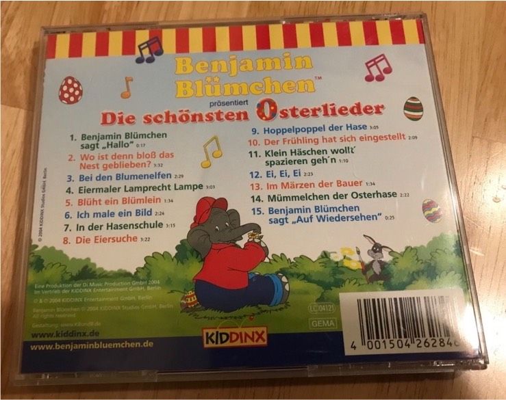 Kinder CD - Benjamin Blümchen Hörspiel -die schönsten Osterlieder in Würzburg