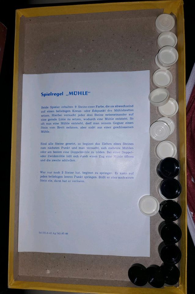 DDR Spiel " Dame, Mühle" in Auleben