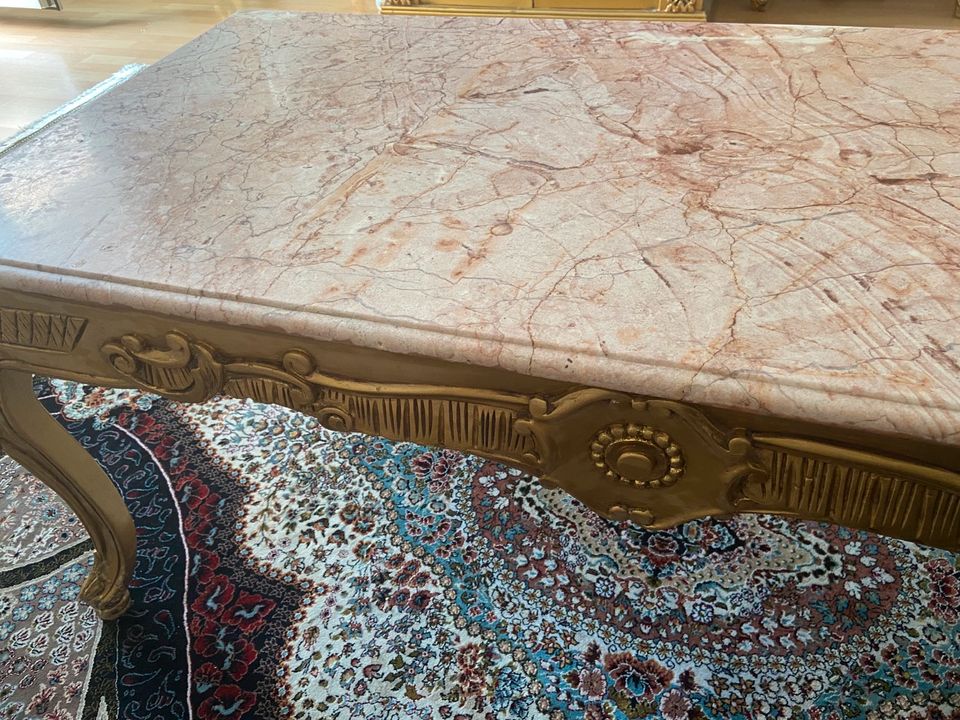 Barock gold Wohnzimmer Couch Tisch antik ital.Stil Marmor in Berlin