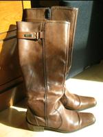 ESPRIT Stiefel Gr 38 mit Reißverschluß weiches Leder braun cognac Nordrhein-Westfalen - Dinslaken Vorschau