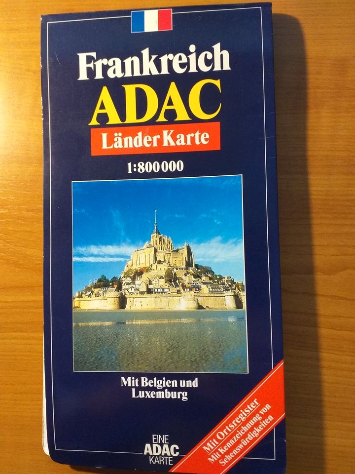 Landkarte Frankreich, ADAC Länderkarte in Schwerte