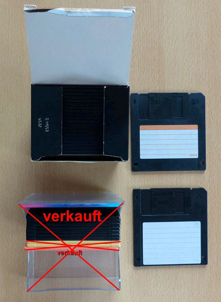 Disketten, 3,5“ Zoll, leer, 23 maxell, 8 no Name, ab in Habichtswald