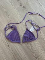 H&M Bikini Oberteil Triangel lila Flieder Glitzer Gr. 40 Nordfriesland - Niebüll Vorschau