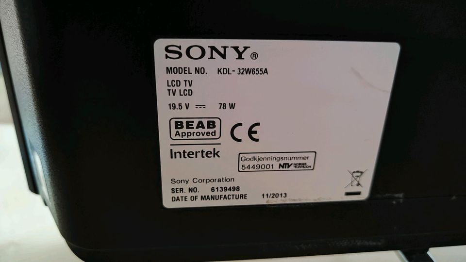 Sony Bravia KDL- 32W655A in Emmelshausen