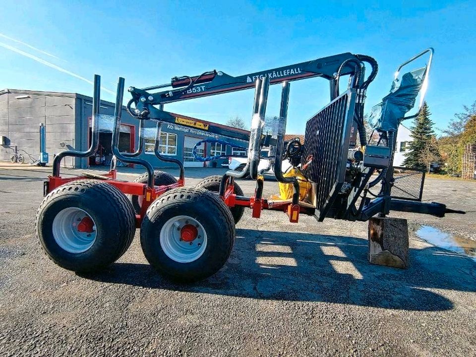 Rückewagen FTG Källefall FB 60+FB53T Teleskop Kran Neu in Schalkau