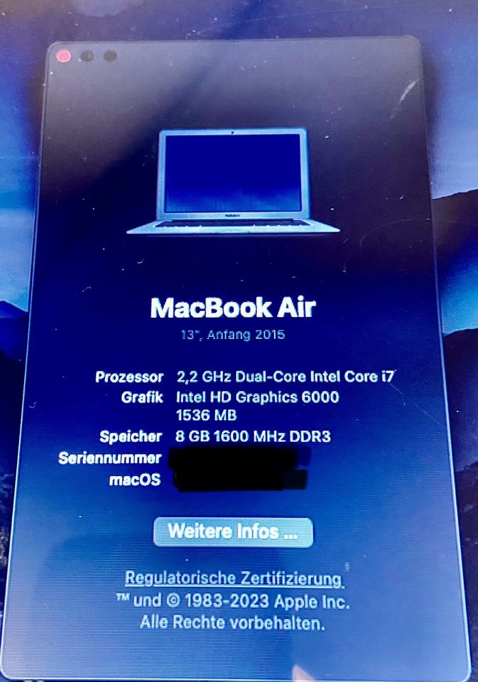 MacBook Air 13*, Antang 2015 I7 in Wilsdruff