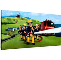 Wandbild Feuerwehrmann Sam 33 x 70 cm Leinwand Nordrhein-Westfalen - Petershagen Vorschau