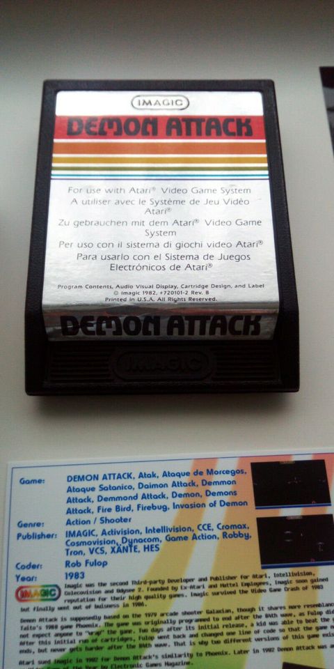 IMagic Spiel Demon Attack für Atari 2600,2600+,7800 + Box in Köln Vogelsang