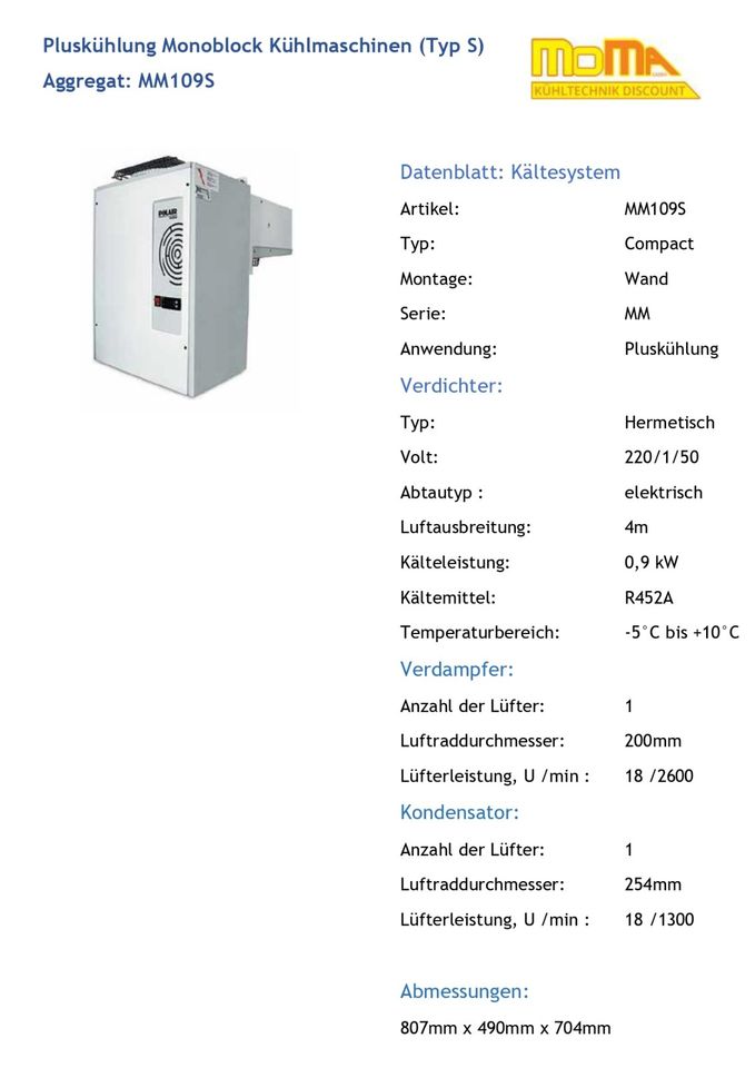 ✅ Neu Kühlaggregat / Huckepack - Aggregat für Kühlzellen, Kühlhaus bis 7,9m³ geeignet, Kälteanlage, Wandaggregat, Stopfer Aggregat, Kühlmotor, Motor in Köln