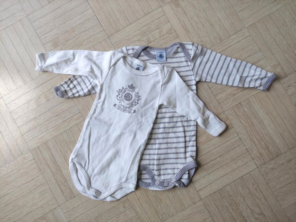 2 neue Langarmbodys von Petit bateau in Größe 6m /67 cm in Römerberg