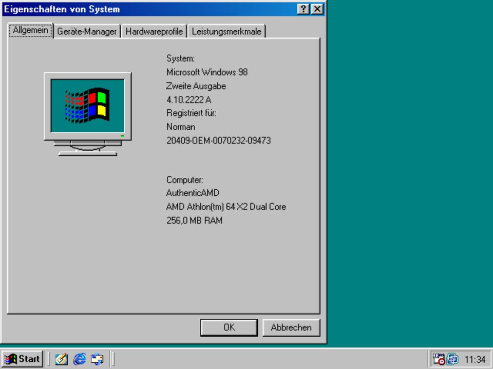 Windows 98 SE ✶ Zweite Ausgabe ✶ CD + Key + Startdiskette ✶ DE in Ziegelroda