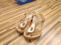 Birkenstock Gizeh Gold Gr.38 Damensandale Zehentrenner Nordrhein-Westfalen - Hagen Vorschau