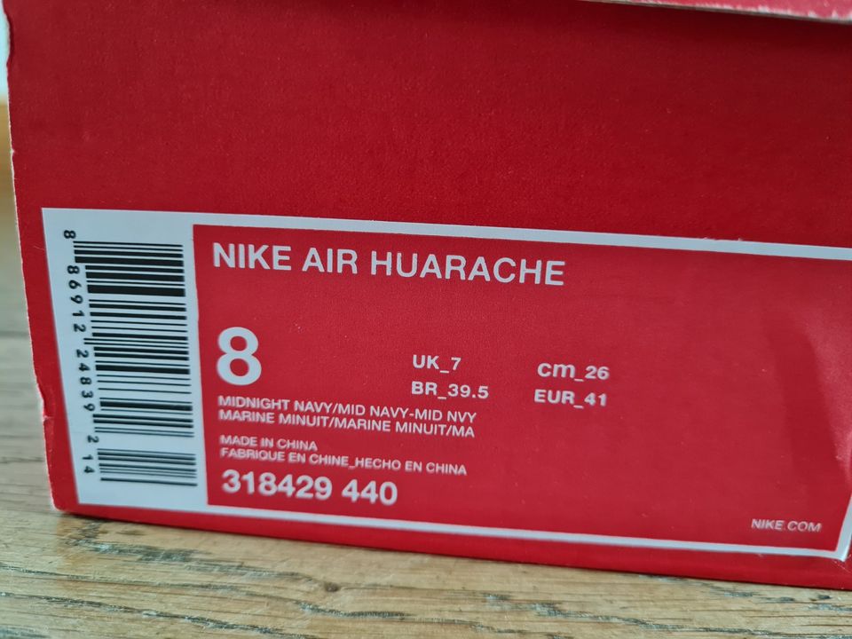 Nike Air Huarache Sneaker Gr. 41 26cm dunkelblau in Bielefeld