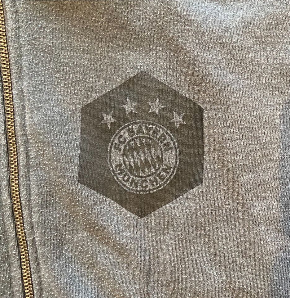 FC Bayern München Sweatshirt-Jacke, Gr. 152, grau in Struckum