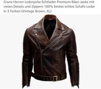 Crone Lederjacke - XL - Schafsleder - Biker Jacke Schleswig-Holstein - Itzehoe Vorschau