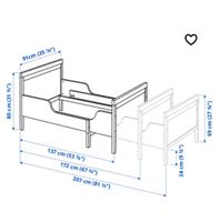 ☀️Sundvik Kinderbett braun von IKEA ausziehbar / mitwachsend Baden-Württemberg - Mannheim Vorschau
