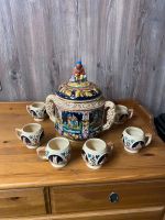 Stein Bowle Set 4l 6 Tassen Burgen Motive Mosel Rhein Hessen - Kirchheim Vorschau