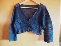 Bolero, Gr. 40/42, tief schwarz, gehäkelt, 3/4 Arm Baden-Württemberg - Münsingen Vorschau