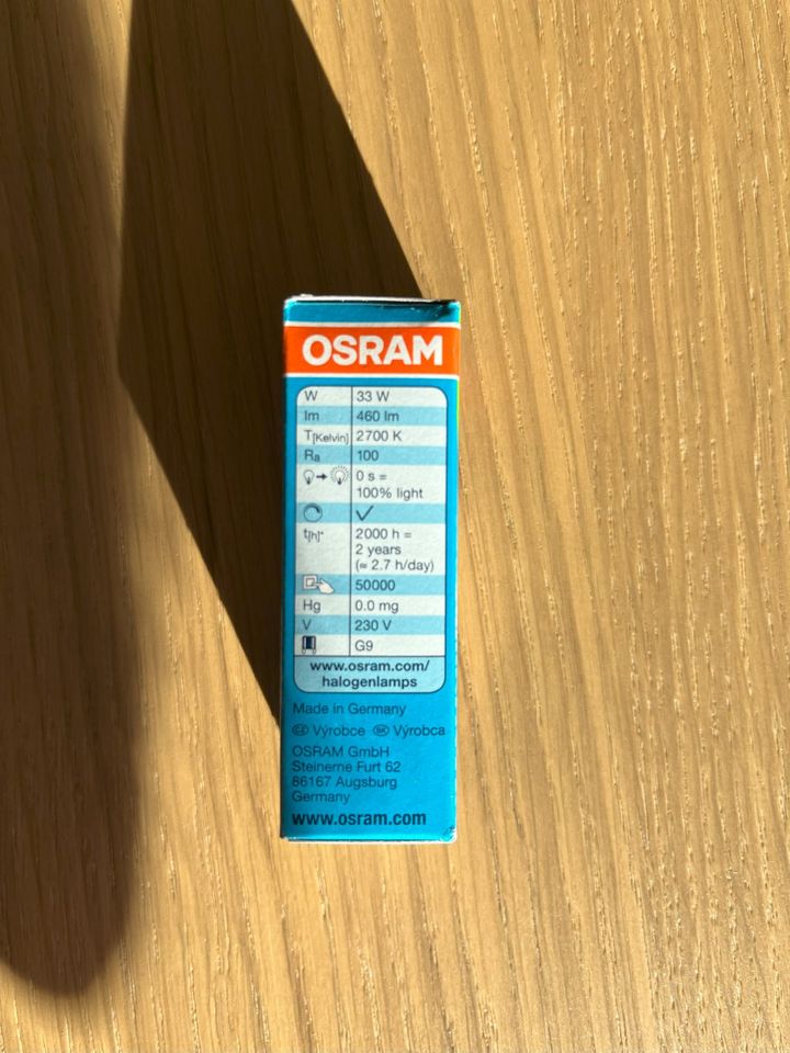 Leuchtmittel OSRAM HALOPIN ECO G9 2700 K 460 lm 33 Watt in Dresden