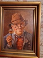 Gemälde älterer Herr mit Weinglas Maße Länge 24 cm x 30 cm Nordrhein-Westfalen - Arnsberg Vorschau
