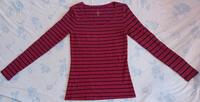 LA-Shirt Pulli C&A Gr.XS 34 D-Rot Streifen Jersey Basic Stretch München - Maxvorstadt Vorschau