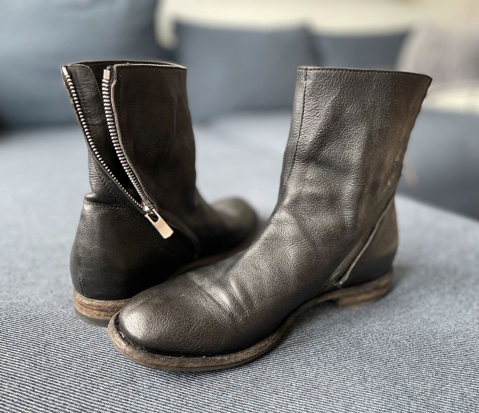 Officine Creative Leder-Boots, schwarz, Gr. 37 (wie 38) in Hamburg