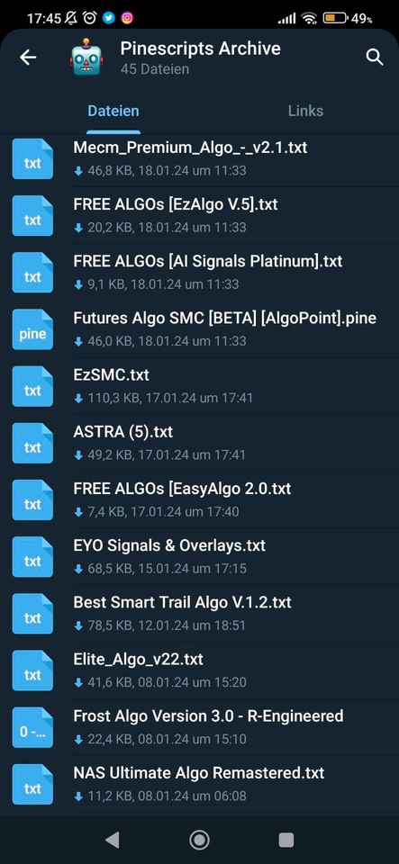 Verkauf - Sammlung von pinescript Codes für tradingview in Engelskirchen