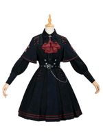 Schwarzes Lolita Kleid im military Stil Thüringen - Jena Vorschau