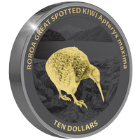 Silbermünze Kiwi 2024 5 oz Neuseeland 10 NZD Black Proof Gilded Niedersachsen - Fürstenau Vorschau