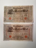 2x 1.000 Reichsmark von 1910, Reichsbanknote Nordrhein-Westfalen - Wegberg Vorschau