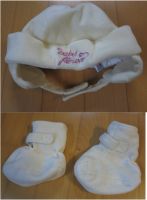 Babymütze aus Nickistoff Gr. 48cm, wie neu!!! warme Fleeceschuhe Baden-Württemberg - Remseck am Neckar Vorschau