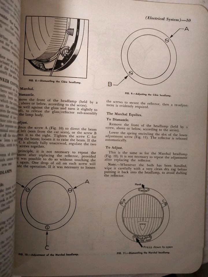 Simca Elysee Aronde Service manual 1953-1957 (englisch) in Weißenberg