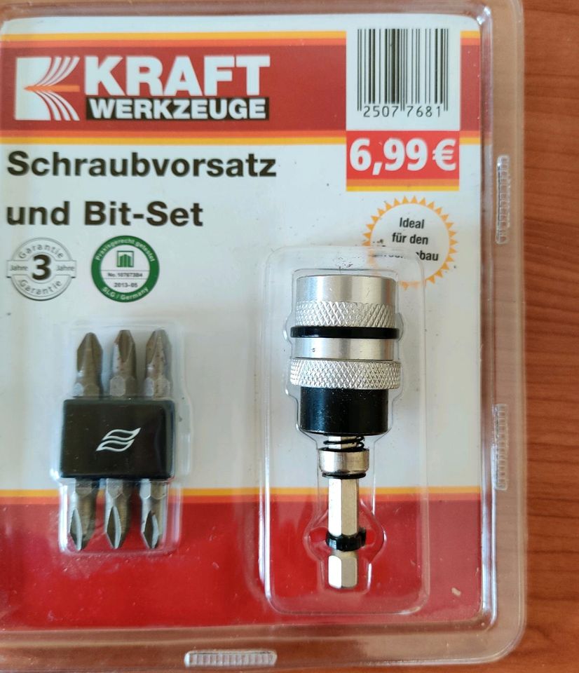 Schraubsatz und Bit-Set, neu und original verpackt in Bamberg