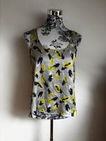 Amisu Top Tanktop Shirt Federn grau Satin S Bayern - Würzburg Vorschau