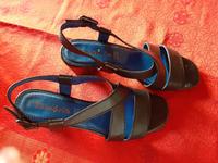 Tamaris - Sandalen schwarz Leder Bayern - Geldersheim Vorschau