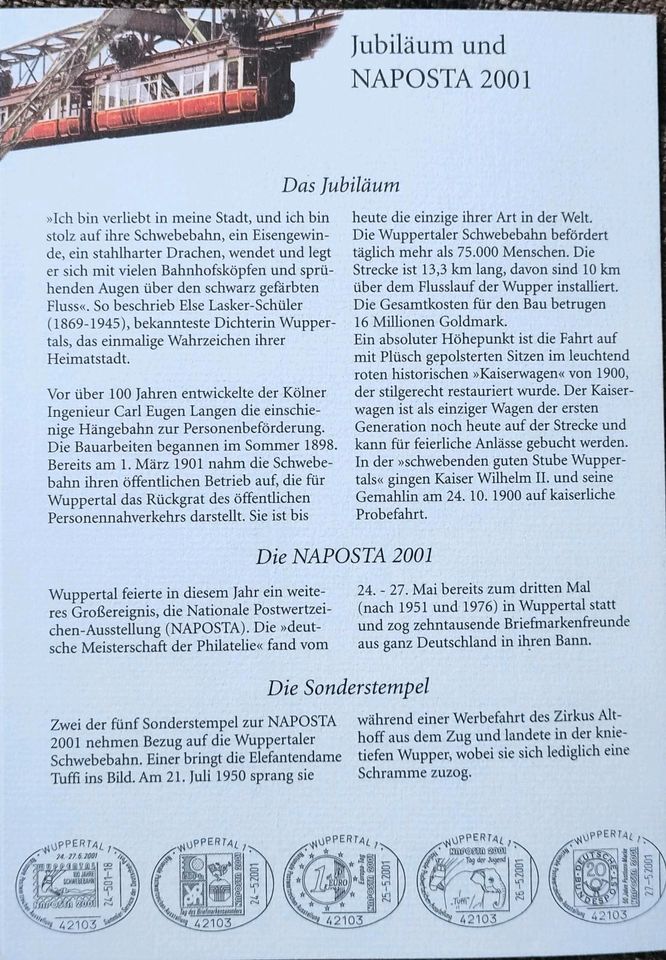 100 Jahre Wuppertaler Schwebebahn in Mommenheim