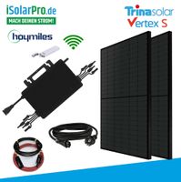 1600W Balkonkraftwerk -Set / PV Solarmodule 4x Trina 415W FULL BLACK + 1600W Hoymiles Wechselrichter + WiFi-Stick Nordrhein-Westfalen - Moers Vorschau