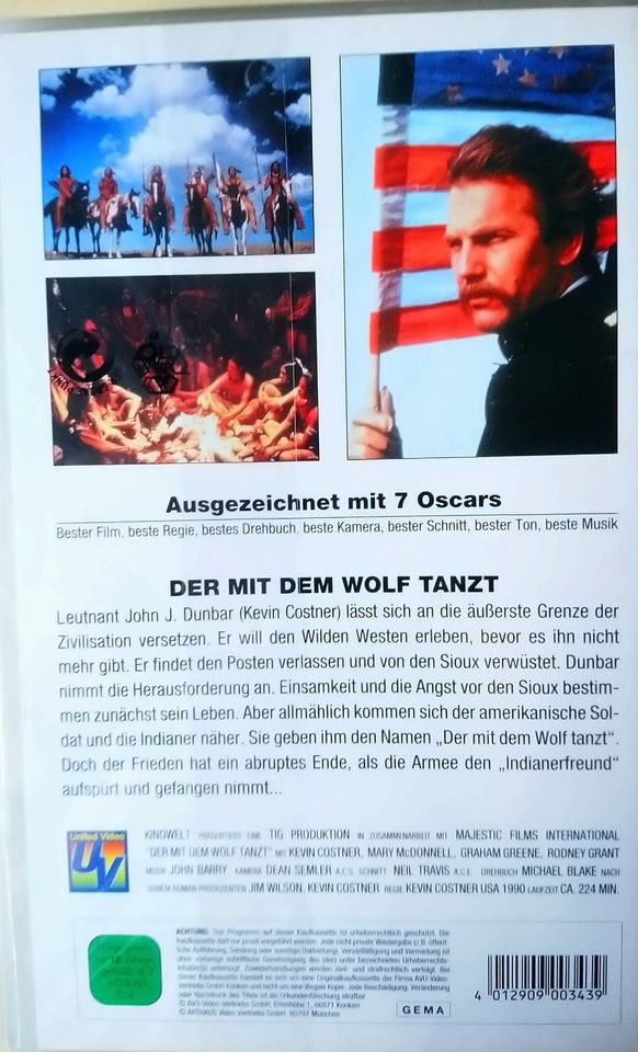 Der mit dem Wolf tanzt, VHS Videokasette, Westernlegende, neu in Hamburg