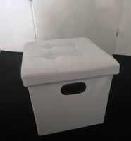 Kunstleder Hocker 38x38 weiß mit Stauraum Berlin - Köpenick Vorschau